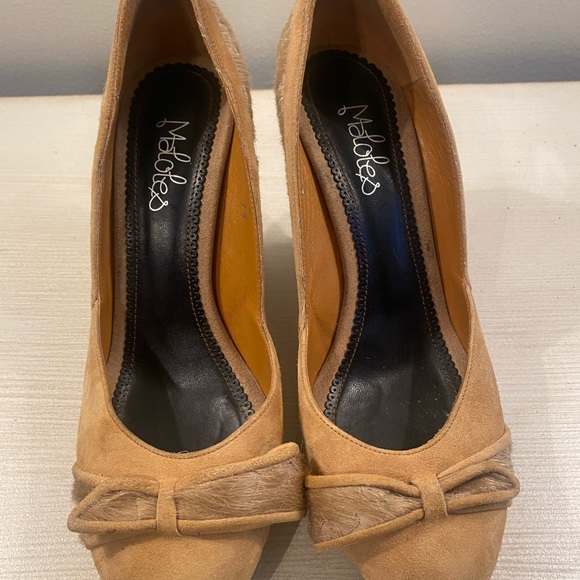 Maloles Anthropologie Suede Leather Pumps 38 7 - Picture 2 of 8